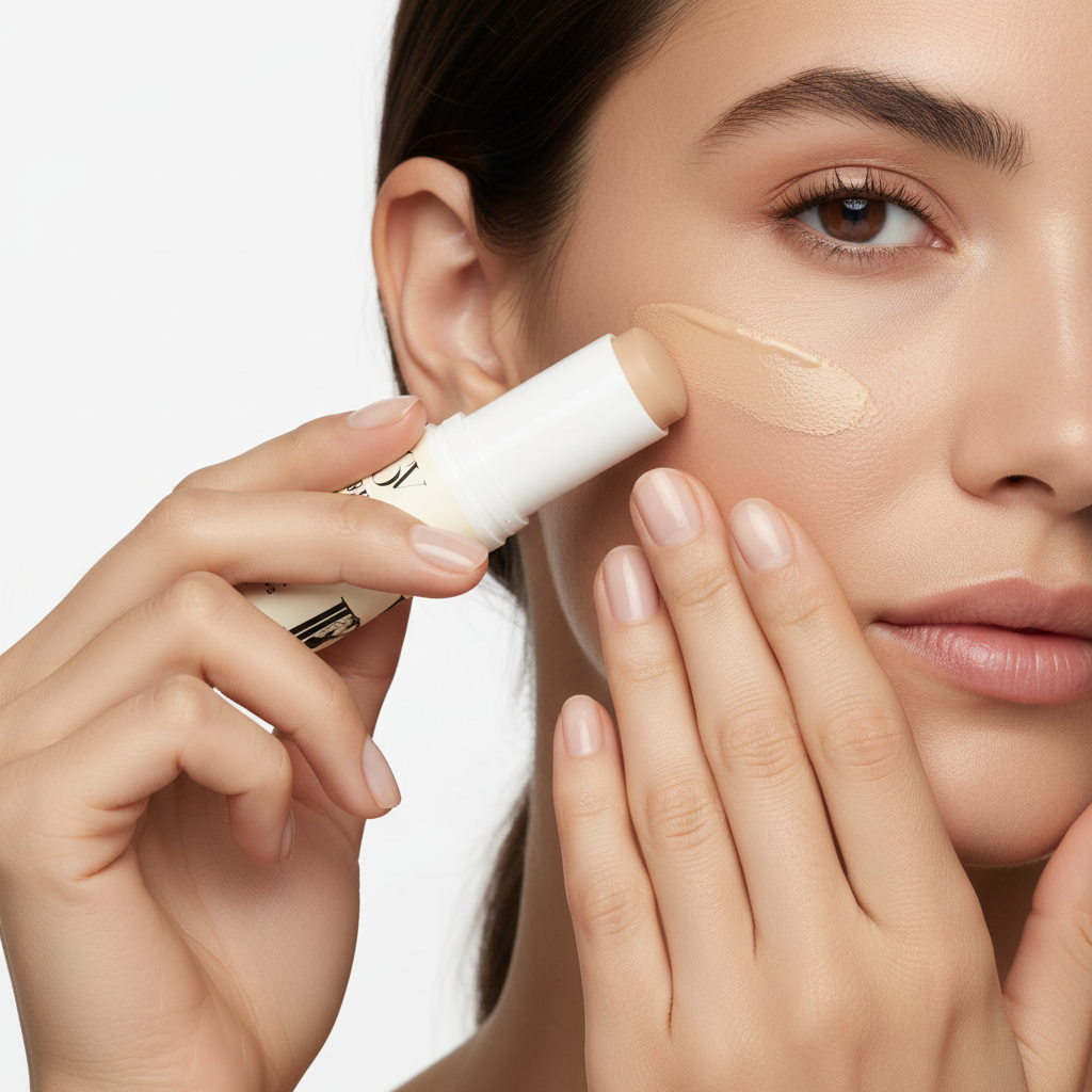 Applicazione CC Cream Stick Divetta Milano sul viso