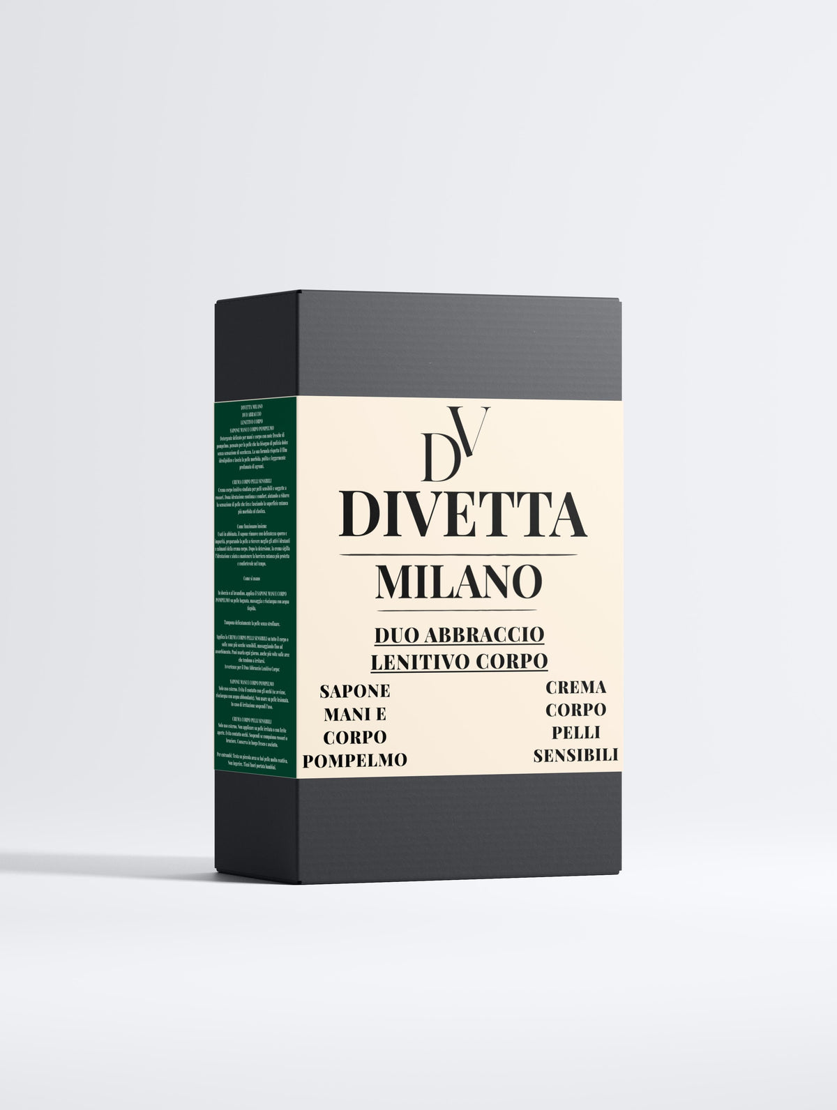 Duo Abbraccio Lenitivo Corpo Divetta Milano - detergente e crema per pelle sensibile