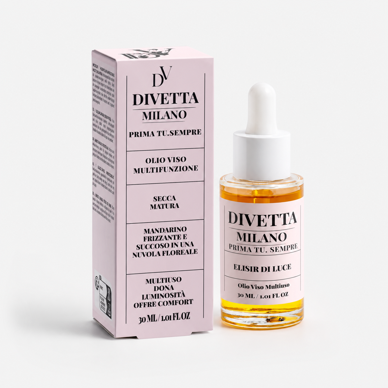 Divetta Milano Olio Viso Multifunzione 30 ml con confezione, vista alternativa