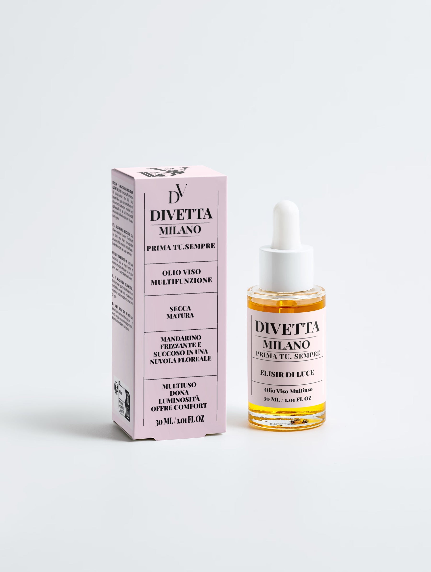 Divetta Milano Olio Viso Multifunzione Vitamina E – Pelle Secca e Matura 30 ml
