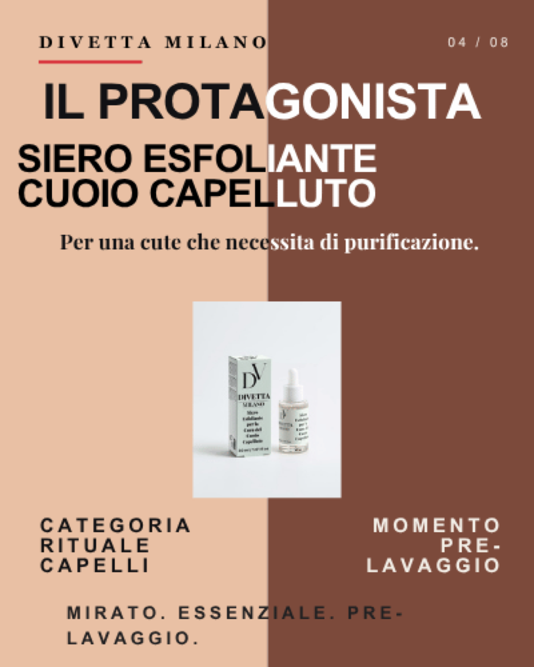 Siero esfoliante cuoio capelluto Divetta Milano